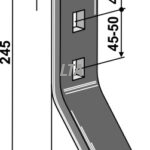 Slæppeplade 45 mm bukket hulafs 45