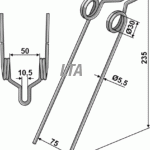 Dobbeltstriegle Ø5,5mmx Ø 30