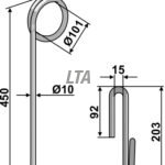 Strigle Tand Ø10 x 450 mm