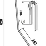 AD03 9mm Venstre striegle forkrøplet lan