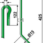AD03 15mm kort striegle 959336