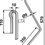 Striegeltand 9 mm 976004