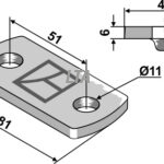 Monteringsplade, bukket til 30-101-24