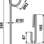 Striegel 10x345 kongskilde 02060500