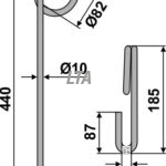 Striegel 10x440 kongskilde 02200060