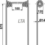 Dobbelt halmstriegel 14x670x306