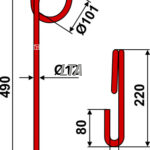 Lige striegeland 12 mm bl.a väderstad