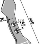 Dobbelt hjerteskær 45 incl 2 bolte