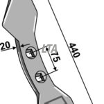 Dobbelt hjerteskær  75 incl 2 bolte