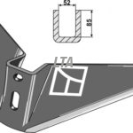 8x480mm vingeskær 15 graders m bolte