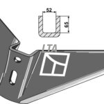 8x480mm vingeskær 25 graders m bolte