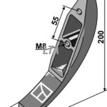 Nedfælder skær Bomech M bolte