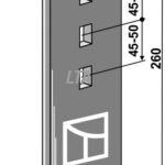 10x100x260 slidstykke for planer m bolte