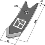 80x12 mm spids köckerling 1 hul m bolt