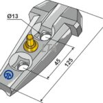 Bourgault kile m. lås og bolte