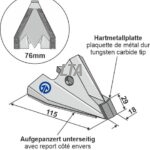 Udskiftelig hårdspids til direkt m vinge