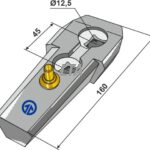 Bourgault kile m lås til bl.a Lemken m b