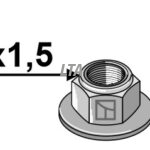 Selvlåsende bundmøtrik  - M14x1,5 - 10,9