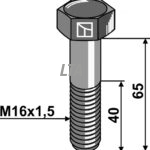 M16x65x1,5-12.9 bolt til rotortand