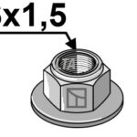 16x1,5 låsemøtrik til bl.a rotortand