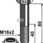 Bolt m/ låsemøtrik M16x2 - 10.9
