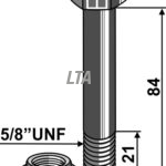 Bolt m/ låsemøtrik 5/8" UNF - 10.9