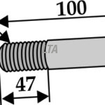 Bolt m/ låsemøtrik M18x100x1,5 - 10.9