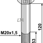 Bolt M20x1,5 x 120 mm