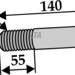Bolt m/ låsemøtrik M20x 2,5x140 - 10.9
