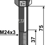 Bolt M24x3x75 - 10.9 til bl.a spearhead