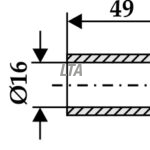 Bøsning L50Ø16/26