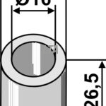 Bøsning Ø24/Ø16 L26,5