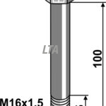 Bolt M16x1,5 x 100 - 10.9
