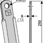Kniv Ferri 250x8 Ø25,5(0901019)
