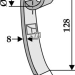 Slagle 8x40x128 Ø21