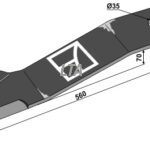 Kniv 560mm - venstre