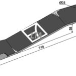Center knive 710mm