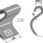 Slagle 108x150 Ø26,5 bl.a Mulag
