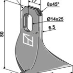 Slagle 70x70 i 3 mm plade