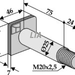 Bolt til Kuhn Slagle orig nr 6171705