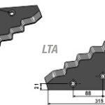 Fodermixer kniv - hårdmetalsbelagt bagsi