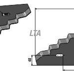 Fodermixer kniv - belagt bagside RMH