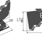 Fodermixer kniv venstre Keenan 703956