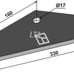 Plade for mixerkniv JF 2712-043X 12mm