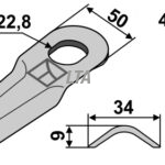Skårlæggerkniv til JF orignr 1122330