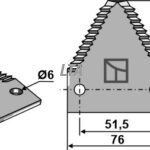 Knivblad riflet Claas