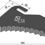 Kniv til rundballepresser