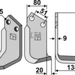 Fræserkniv Howard 9863 Højre