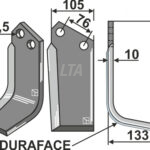 Fræserkniv Højre (Duraface )