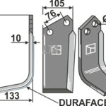 Fræserkniv venstre (Duraface )